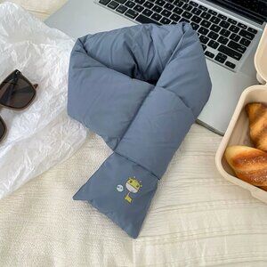 Stylish Blue Scarf with Cute Design